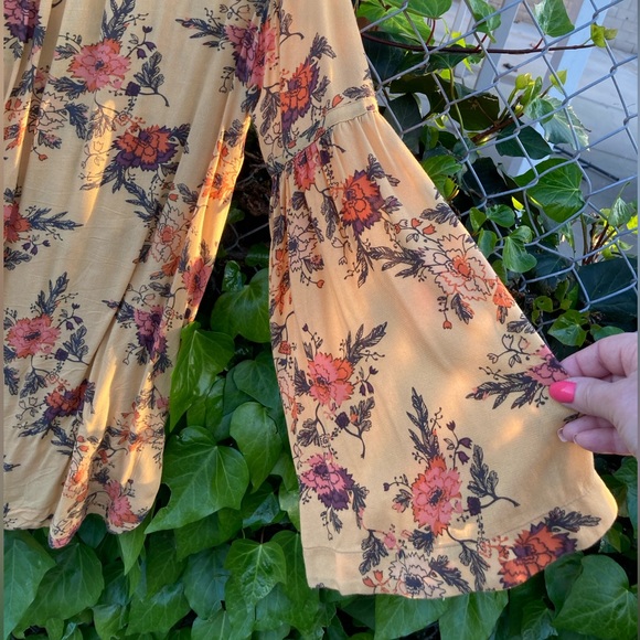 Free People Easy Girl Printed Top Sunshine Combo M - Picture 9 of 13